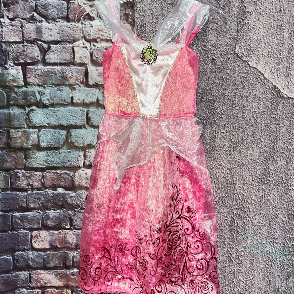 Disney Princess Aurora Costume Dress Size 4-6X Toddler Kids
